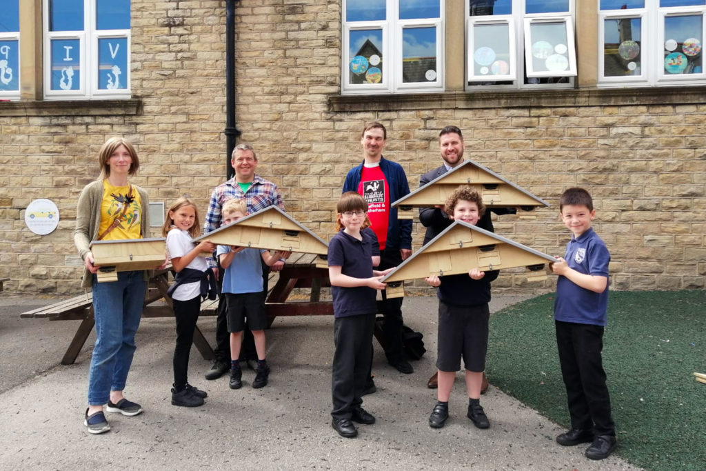 Swift Boxes Being Installed at Malin Bridge School