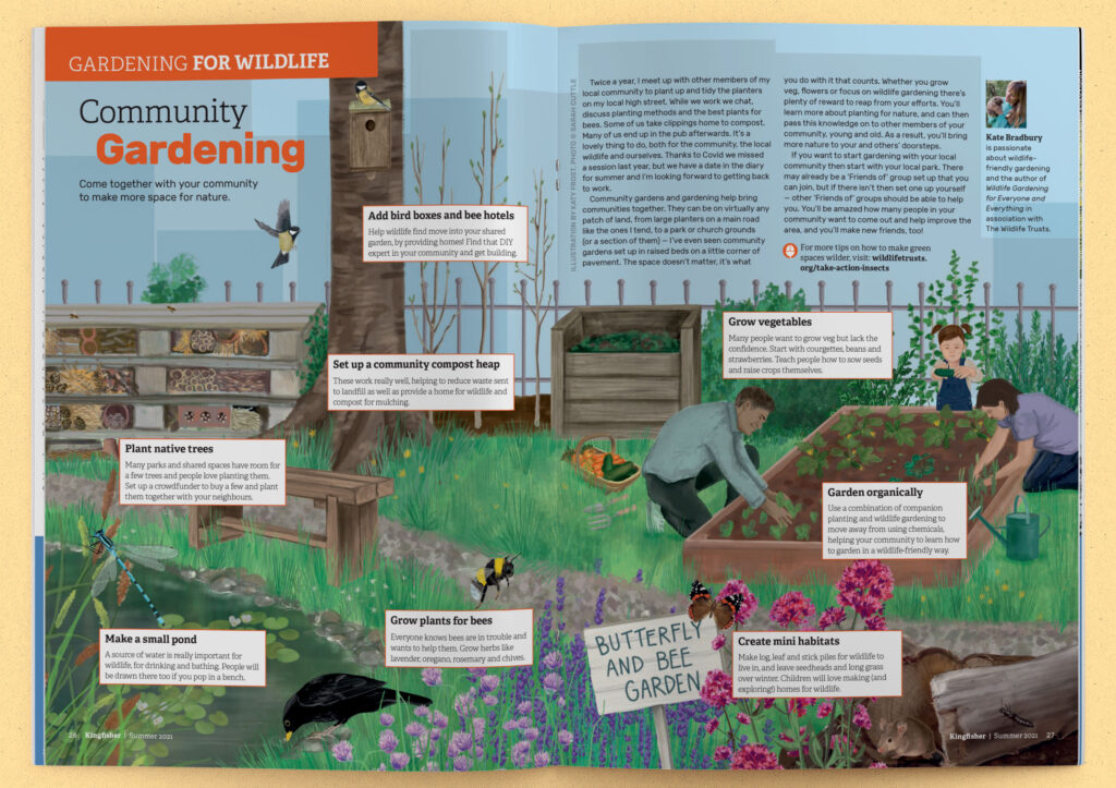 'Community gardening' article from Kingfisher magazine, Summer 2021