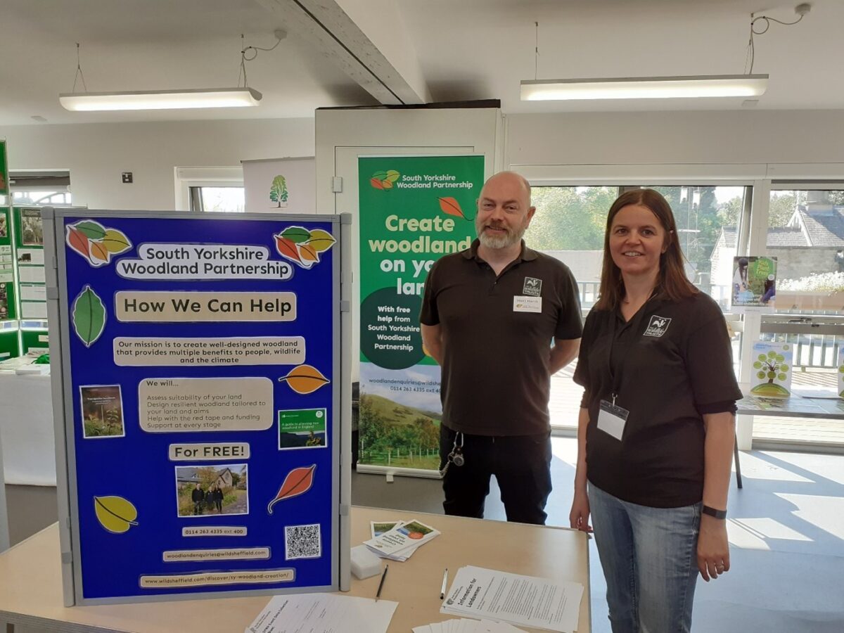 Matt and Alex from South Yorkshire Woodland Partnership at the Sheffield Tree Fayre