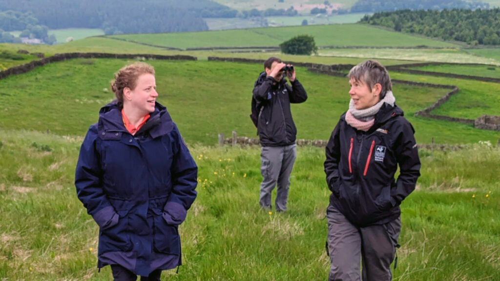 Olivia Blake MP meets Liz Ballard and Sheffield & Rotherham Wildlife Trust Staff at Ughill Farm. Photo: John Wright