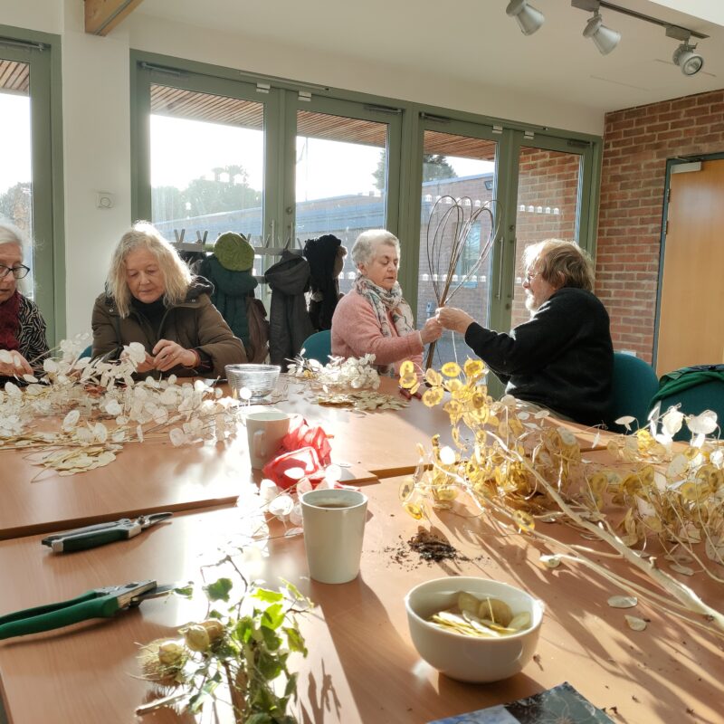 People taking part in nature related activity