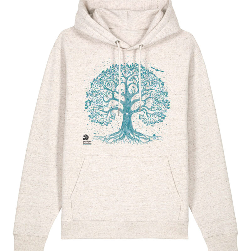 Nature-Inspired Tree Premium Organic Hoodie: Eco-Heather