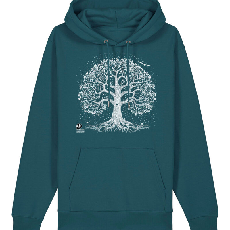 Nature-Inspired Tree Premium Organic Hoodie: Stargazer