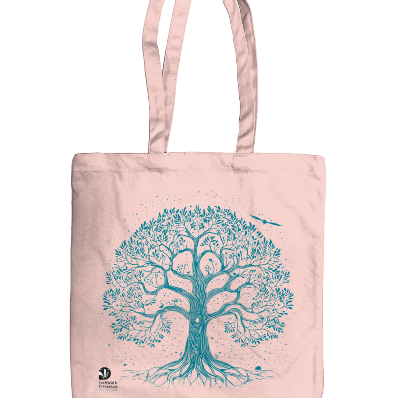 Nature-Inspired Tree Tote Bag - Pastel Pink