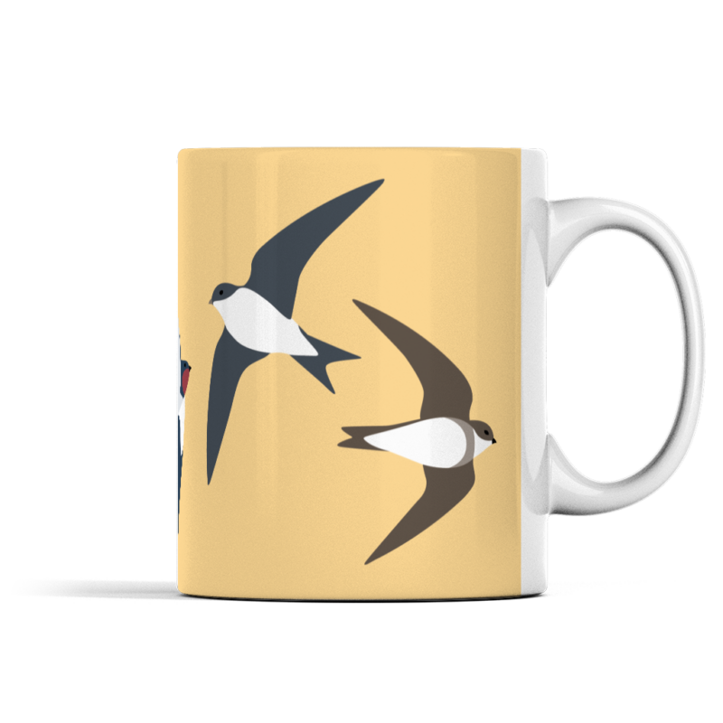Swift, Swallow and Martins Borderless Mug: Sand