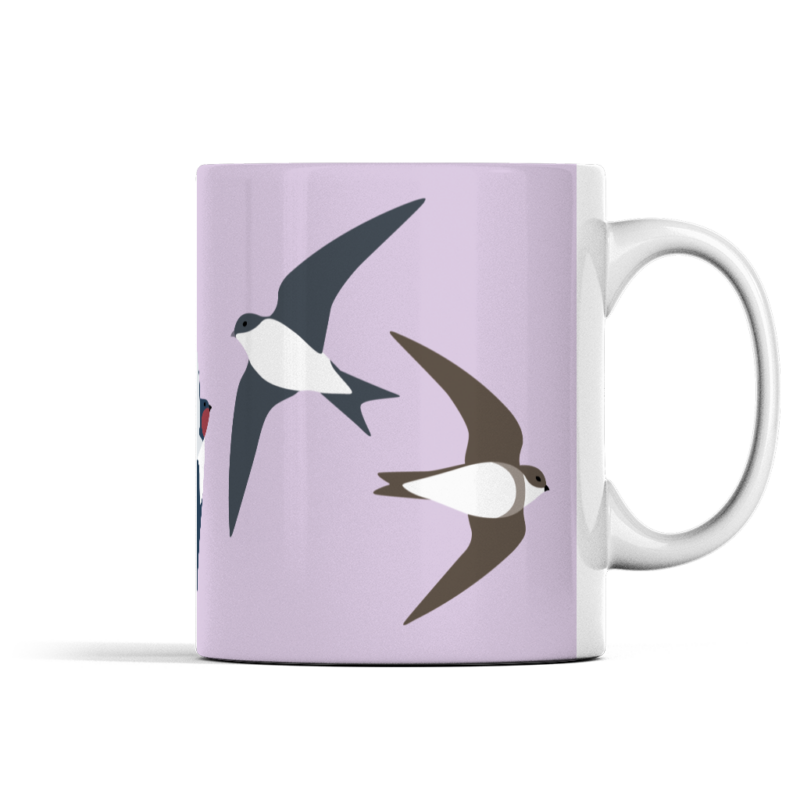 Swift, Swallow and Martins Borderless Mug: Scabious