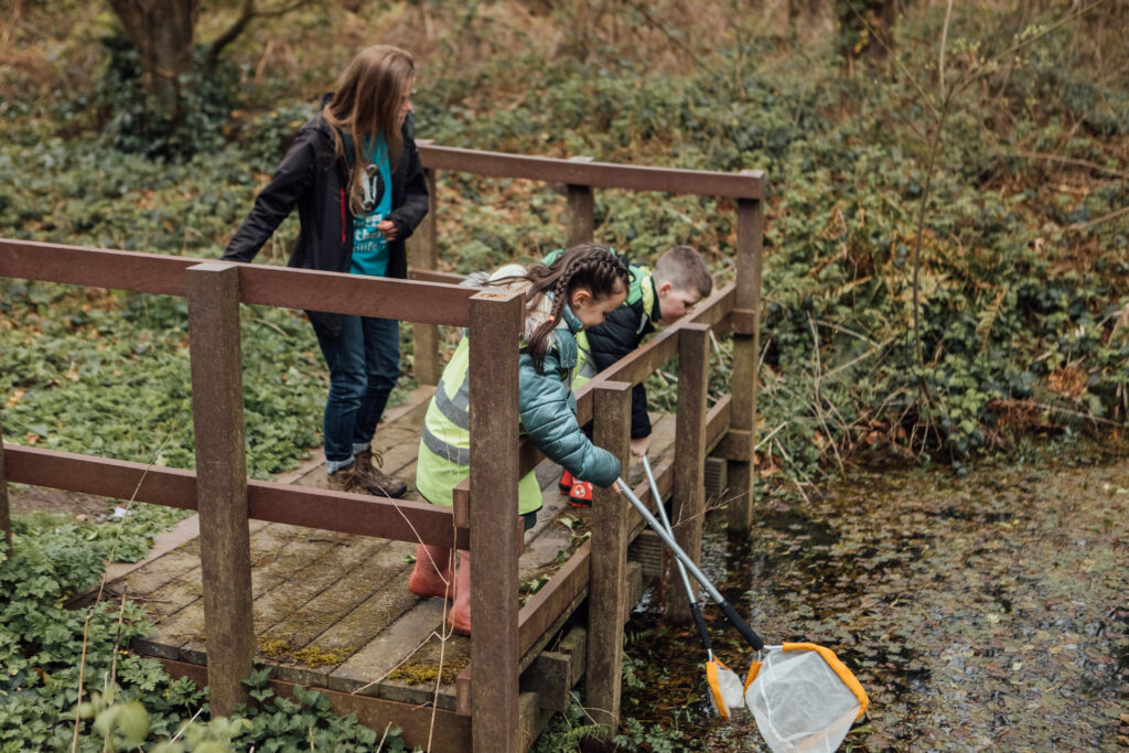 Children pond dipping