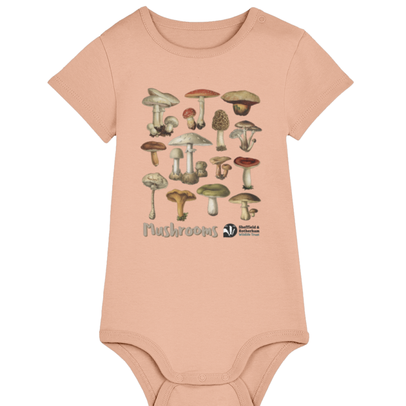 Mushrooms Premium Organic Baby Body Suit Fraiche Peche
