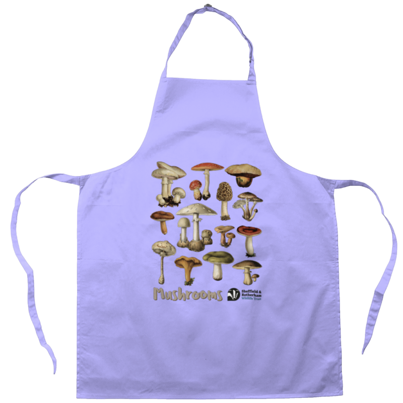 Mushrooms Illustration Apron - Lilac