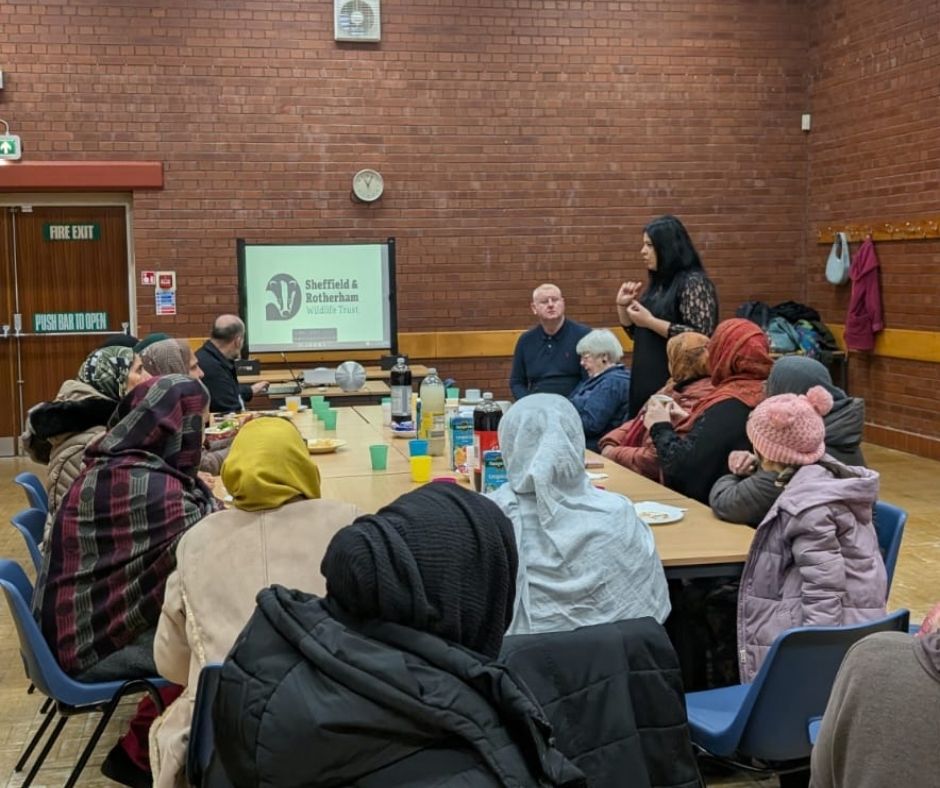 Tinsley Chai, local residents, partners, and supporters come together to celebrate a year of community and environmental change at Tinsley community centre ©Zahira Naz